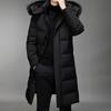 Down Jacket for Men's Mid-length Style Over Knees In Winter New Thickened Cold-proof and Large-size White Duck Down Men's Jacket