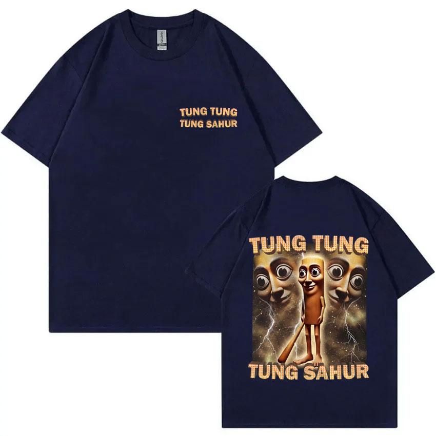 Tung Tung Tung Sahur Funny Baseball Bat Meme Graphic Print T Shirt Men Casual Humor Style T Shirts Unisex Summer O-Neck T-shirt