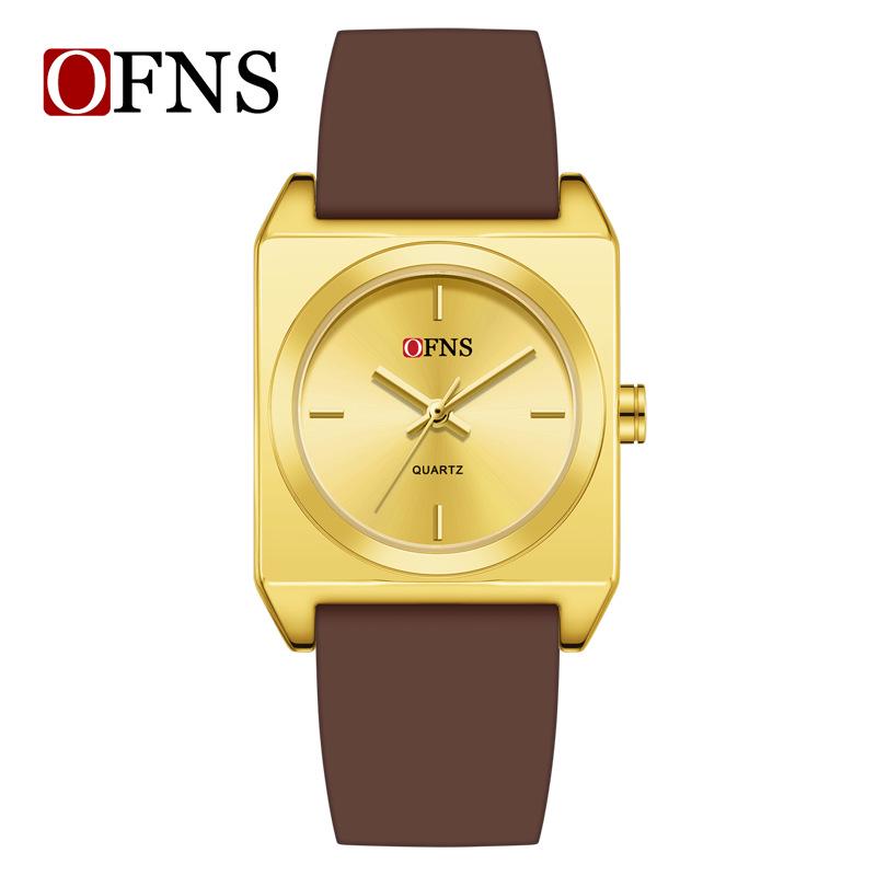 OFNS Women s Square Luminous Waterproof Quartz Watch - Six-Hand, Simple Bar Design, Business Style