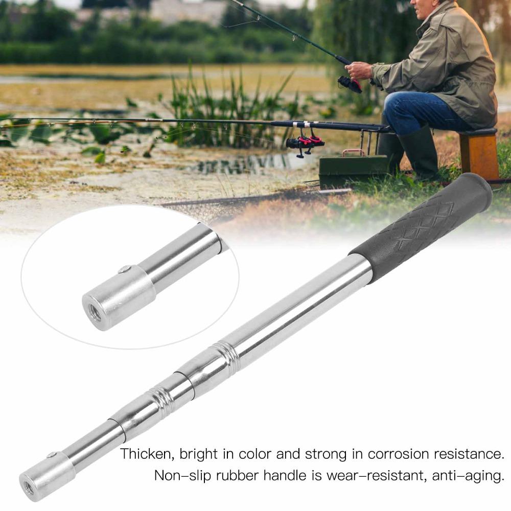 3 Abschnitte Teleskop-Fischnetzstange Edelstahl Fischnetzgriff Ersatzgriff