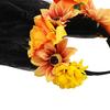 Lace Headband Gothic Style Hair Hoop, Hollow See-Through with Simulated Flowers And Black Veil Veil, Halloween Day of The Dead Party Accessories