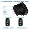 Universal Led Turn Signal Switch with 3 PIN CF13KT Adjustable Flasher Relay 3 Way ON-Off-ON DPDT Rocker Switch + LED Flasher