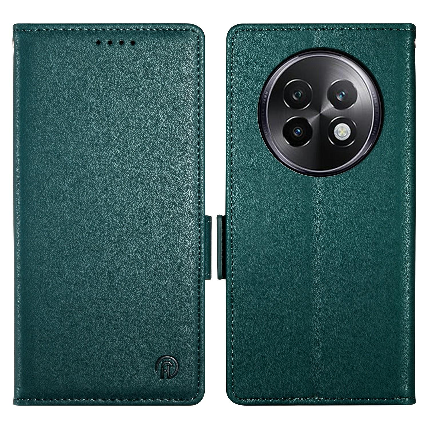 

DF-010 Для Realme 13+ 5G/13 Pro 5G (Китай) Чехол-подставка Кожаный кошелек Чехол для телефона Blackish Green