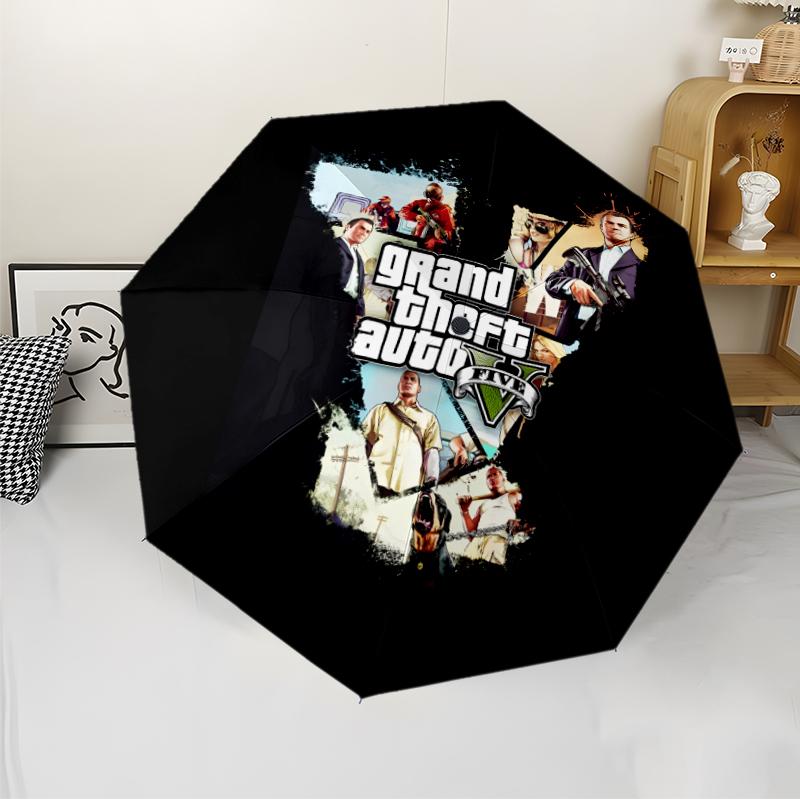 Grand Theft Auto (1) Umbrella Sturdy Frame Suitable for Outdoor Activities Beach Travel Ideal Gift for All Seasons