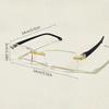 8pcs Ultra-Light Rimless Reading Glasses for Men & Women - Anti-Blue Light, Fashionable Rectangle Design