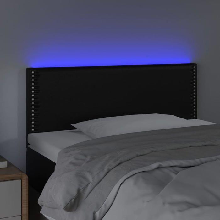 VidaXL LED Headboard Bedroom Furniture Single Bed Accessory Headboard Interior Black 90x5x78/88 3121550