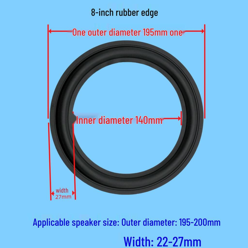 Rubber Edge Rings for Speakers: 6.5, 8, 10, 12 Inch