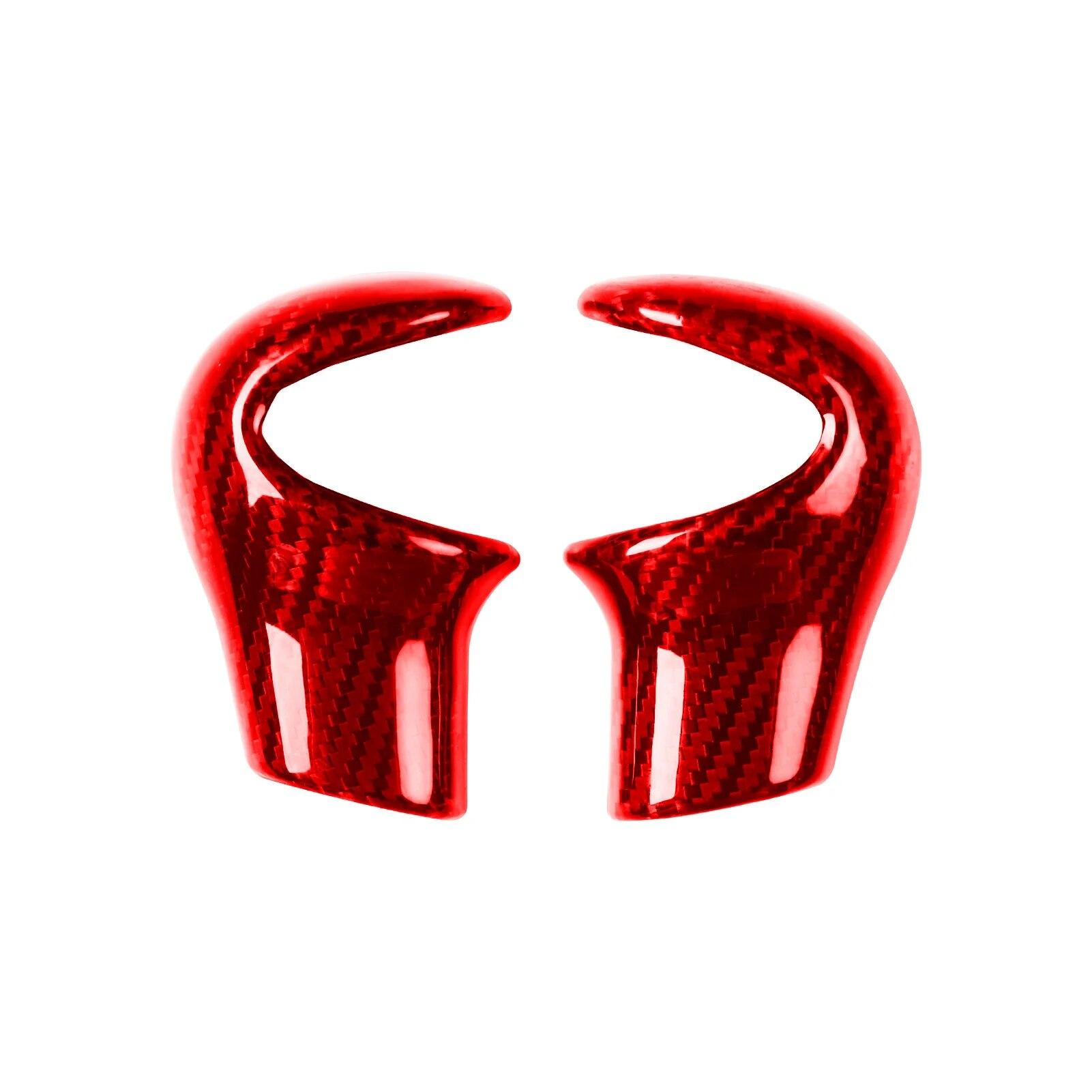 For BMW MINI R55 R56 R57 R58 R59 R60 R61 Real Carbon Fiber Gear Shift Knob Cover Decorative Car Interior Retrofit Accessories красный