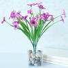 5Pcs Faux Violet Bundles UV Resistant Artificial Flowers Realistic Fake Violets for Outdoors Patios Porches Window Boxes Home Indoor Decor