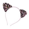 Leopard Pattern Cats Ear Headband for Women and Girl Costume Hairhoop Music Festival Holiday Party Gathering Hairband