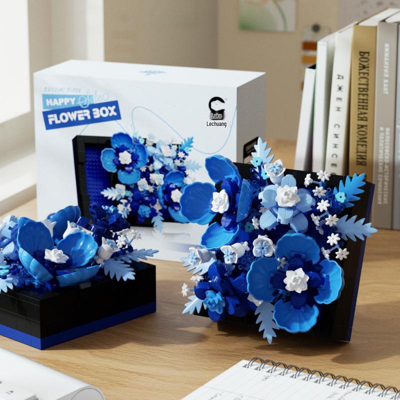 

Коробка с цветами для создания музыки Tide: Секретный код Строительные блоки и букет из стабилизированных цветов Игрушка - Уникальный подарок для девушки.