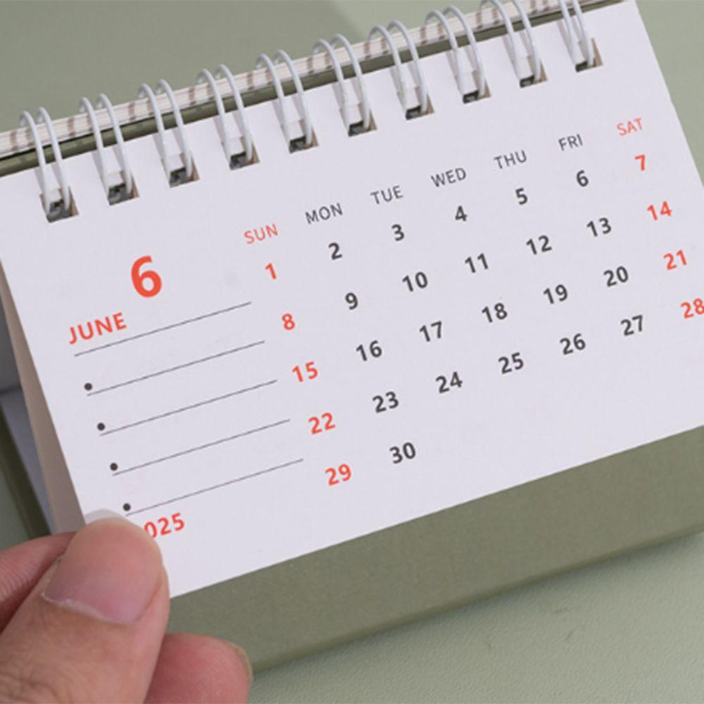 Creative 2024-2025 Calendar 18-Month Yearly Agenda Standing Flip Calendar  Desk Decoration