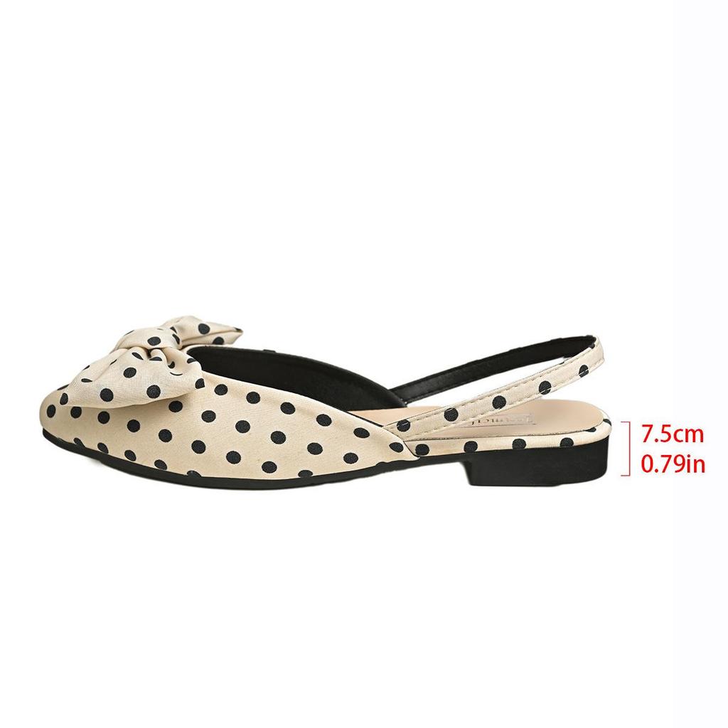 2025 Women's Houndstooth Half-Toe Backless Flats: Trendy Summer Fashion