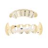 Electroplate Hip Hop False Teeth Set Reusable Unfading Halloween Festival Teeth Decoration Brace
