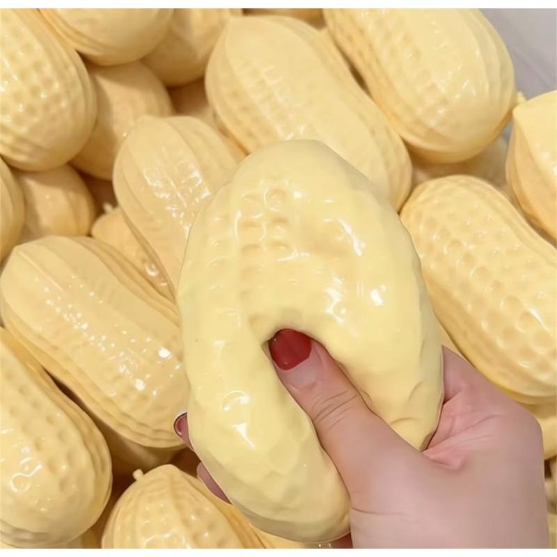 Palla Antistress a Forma di Arachide, Giocattolo Fidget Morbido Croccante Morbido, Giocattolo Sensoriale ASMR per Alleviare lo Stress per Bambini Adulti