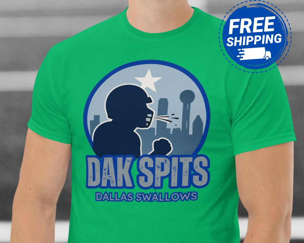 Dak Spit Shirt Funny Eagles Shirt Dallas Swallows Cowboys Shirt Philadelphia Tee Unisex T-Shirt L