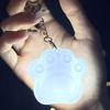 Keychain Pendant Cat Paw Cloud Heart Design Purse Light Ultra-Thin Touch Sensor Light Rechargeable LED Lamp