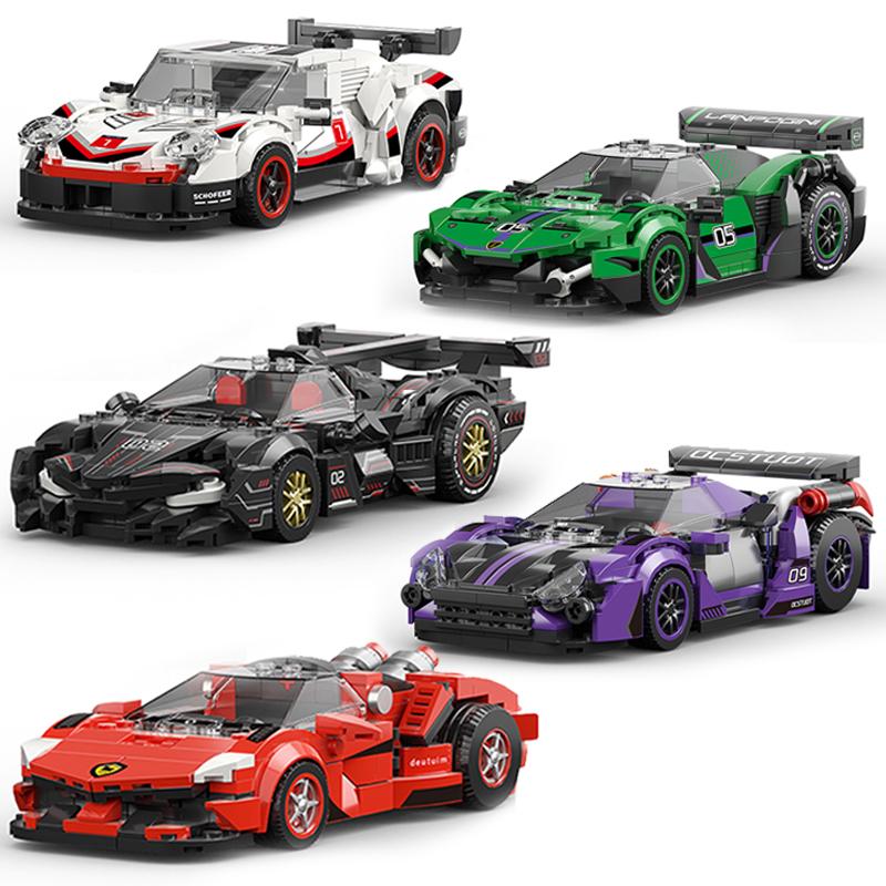 Super Sports Car Building Blocks Car Model Desktop Ornaments City Racing Car Bricks Kids Assembly Toys For Christmas Birthday Gi