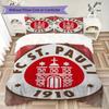 S t. Juego de Ropa de Cama Pauli FC Pattern uilt Set uilt Cover Funda de Almohada Decoración del Hogar Regalo de Cumpleaños (1 * funda de edredón + 2 * fundas de almohada sin relleno)