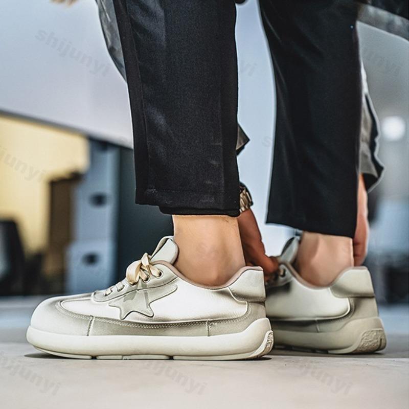 Fashion Men's Retro Design Fashion Trend Casual Low Top Thick Soled Shoes 2025 Autumn New Comofrtable Versatile Lace Up Chunky sneakers