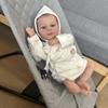 BZDOLL Realistische 48cm 19inch Reborn Babypuppe mit 3D-bemalter Haut, Soft-Touch-Vinyl Neugeborenes Bebe Mädchen Spielzeug Kunst Weihnachtsgeschenk
