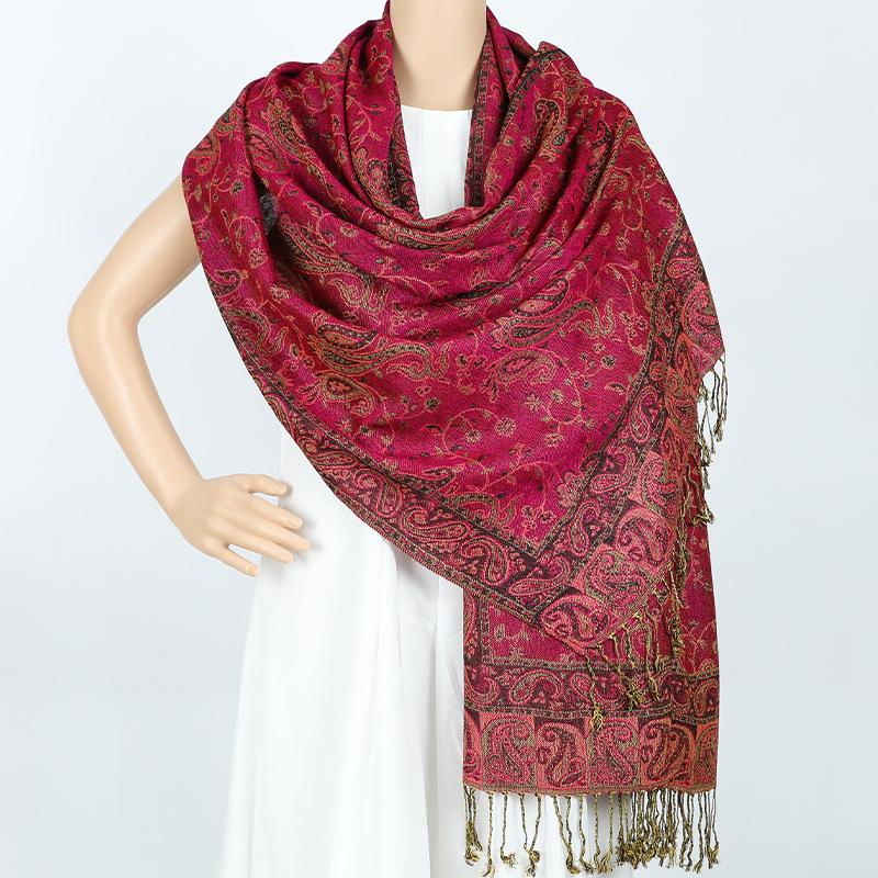 New women's jacquard cashew scarf shawl dual-purpose travel outside decorative large shawl