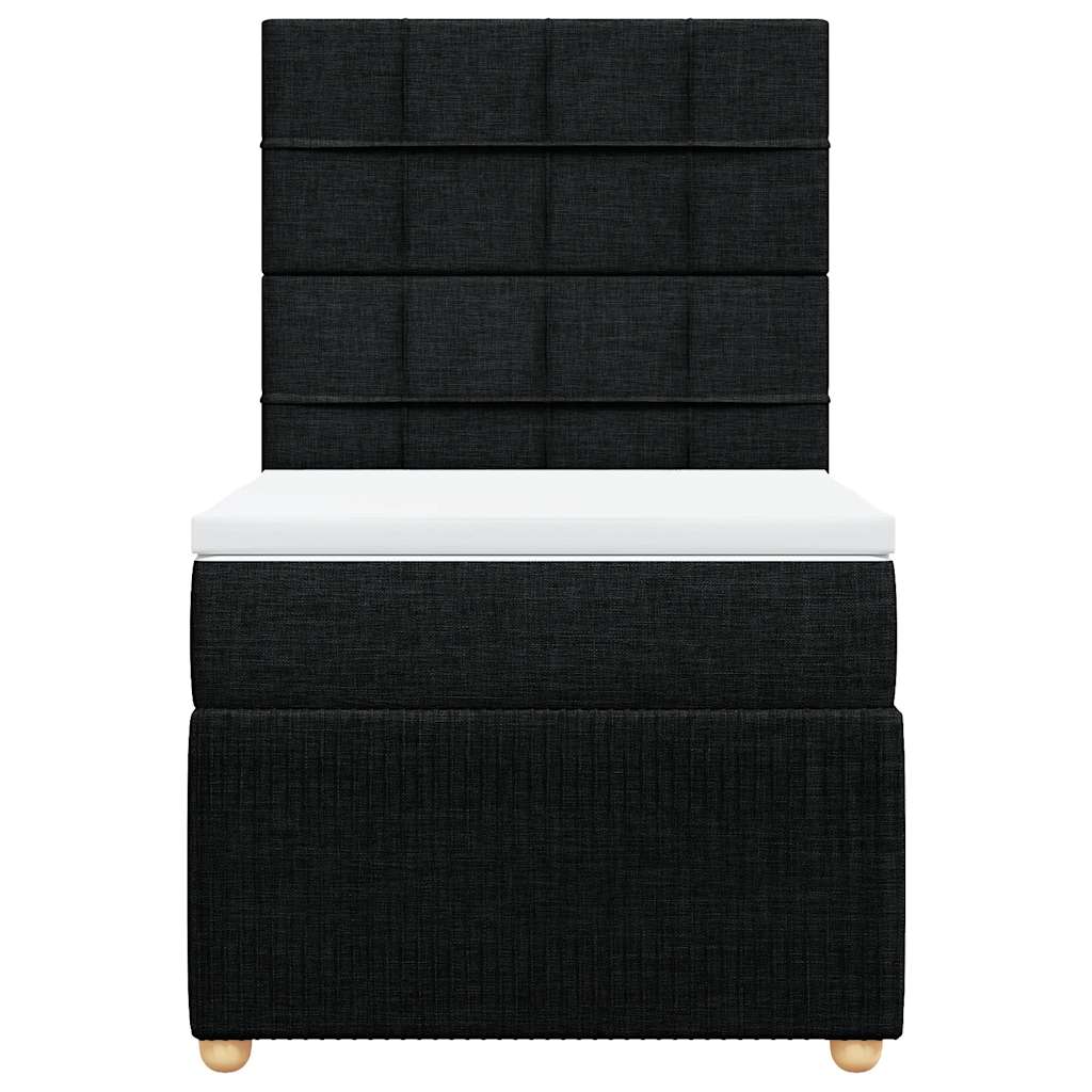Box Spring Bed with Mattress Black 80 x 200 cm Fabric