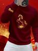 Unisex Slim Fit Red Hoodie with Velvet - Year of the Horse Zodiac 2026