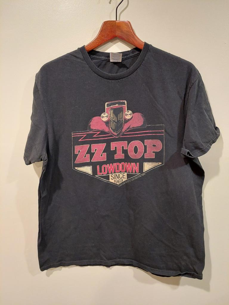 ZZ Top Lowdown 1969 Band Tee XL Shirt Vintage Style Black Classic Rock Delta Tag Unisex T-Shirt