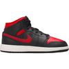 Air Jordan 1 Mid GS Bred Twist Kids Sneakers Black Summit-White Varsity-Red DQ8423-067