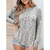 Women S Long Sleeve Casual Solid Color T Shirt Loose Fit Top