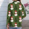 Women's Casual Christmas Print Long Sleeve Cardigan Top for Holiday Festive Wear