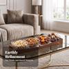 Wood Snack Tray with Glass Bowls Wooden Serving Dishes Appetizer