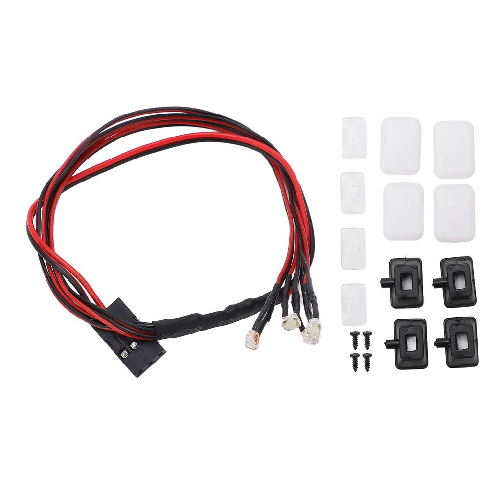 Luz LED 4LED 335mm RC Faróis Noturnos LED para Axial Scx24 124 118 Carro RC FaróisQuadrado