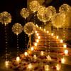 Bobo Balloons with LED Lights Transparent Glowing Bubble Balls for Wedding Birthday Decorations, Party Supplies