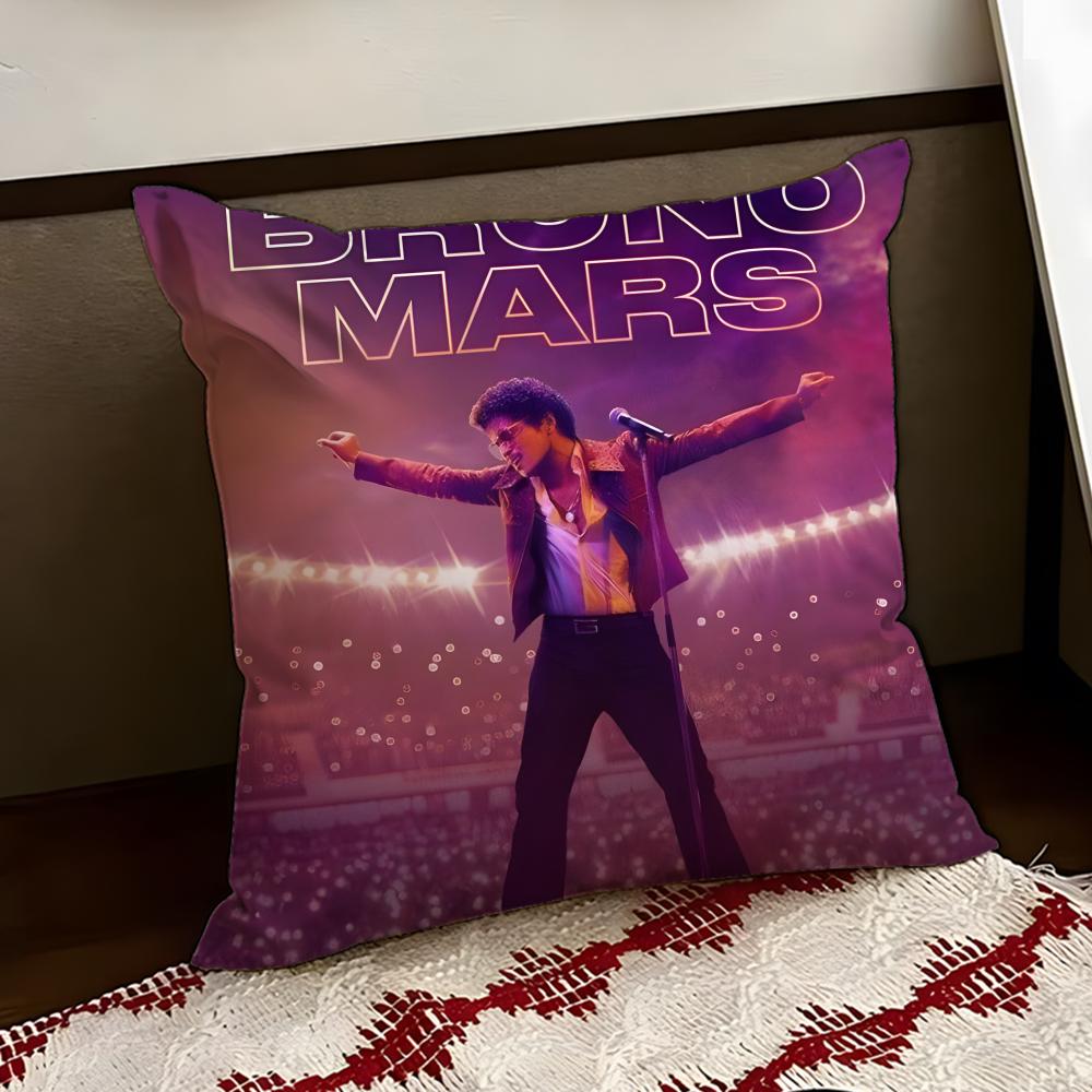 BBruno Mmars Singer Cushion Cover Reversible Soft Durable Pillow Cover Home  Car MultiScene Use for Daily Comfort