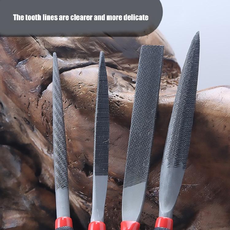 4Pcs Mini Steel Files Mini Needle Flat File For Stone Glass Metal Carving Craft Flat File Woodworking Hand Tool Set