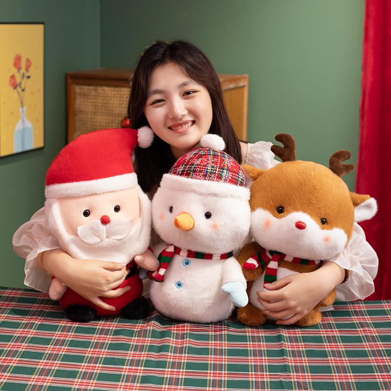 Cute Christmas Doll Old Man Snowman Deer Cloth Doll Christmas Decoration Gift Christmas Tree Small Hanging
