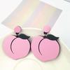 Exaggerated Earrings, Fruit Lemon Strawberry Watermelon Acrylic Earrings, Stud Earrings, Personalized Long Earrings For Women