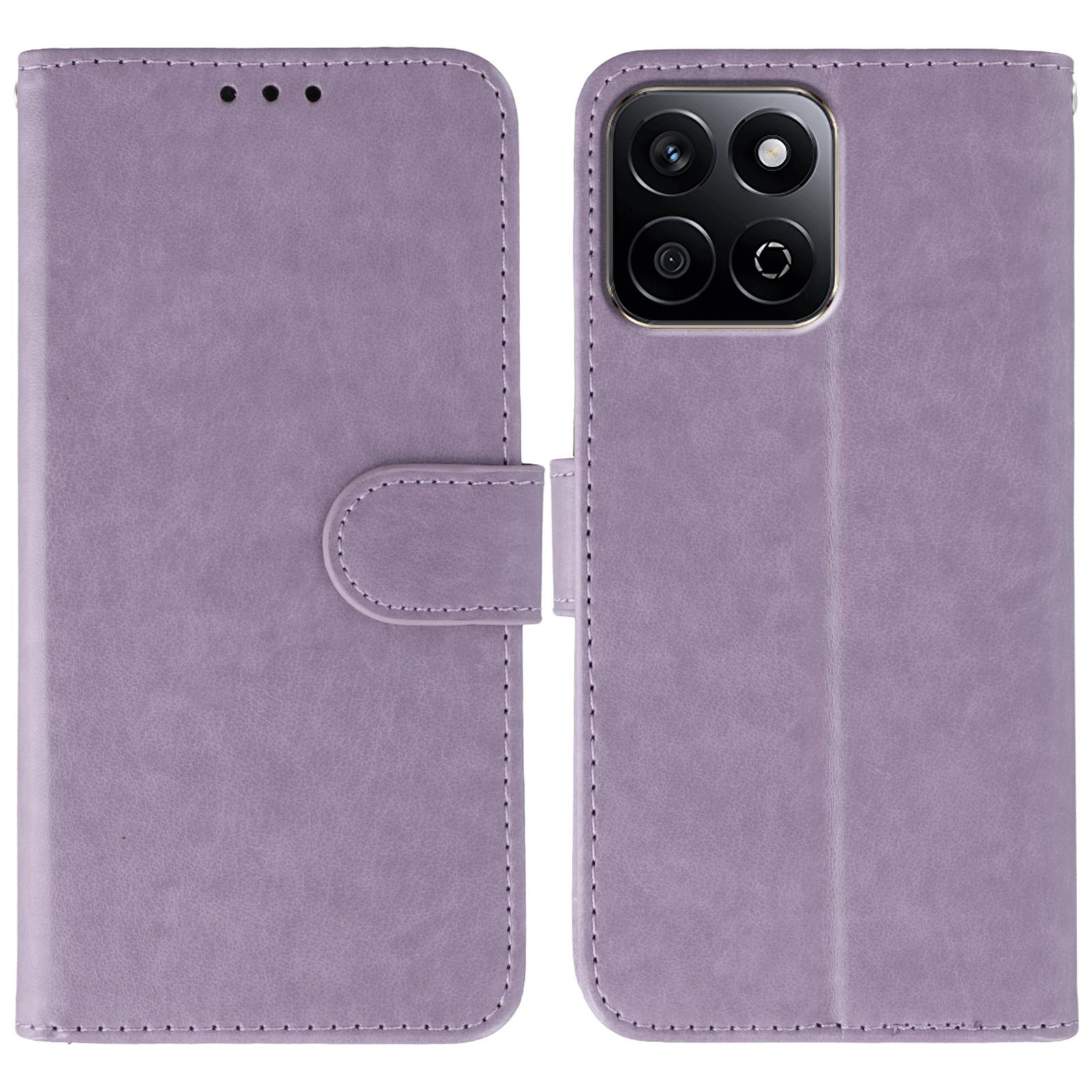 

Phone Case For Honor X7c 4G/200 Smart 5G/Play 60 Plus 5G/Play 9T PU Leather Flip Wallet Cover with Strap Purple