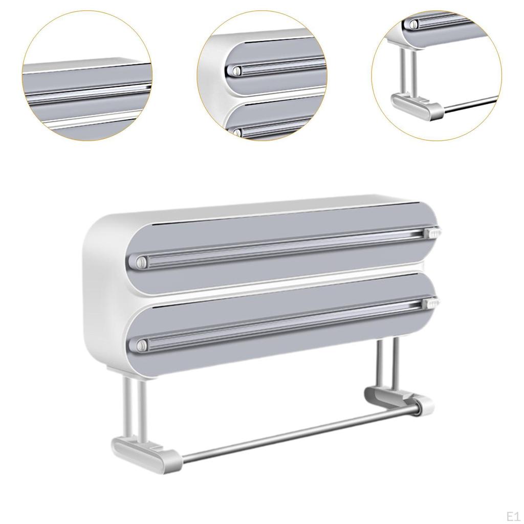 Clingfilm Dispenser with Slide Cutter for Baking Paper Household Tinfoil