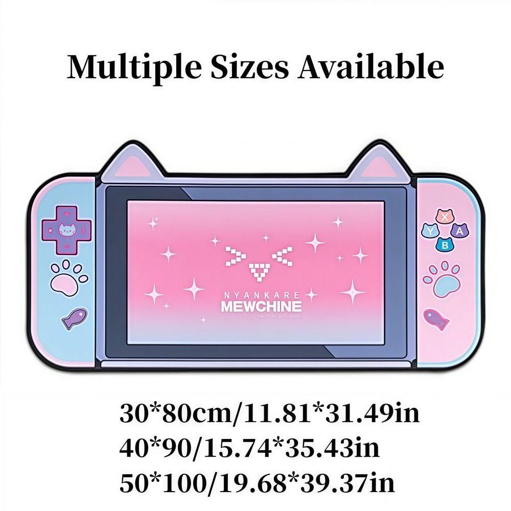 Cat Ear Mouse Keyboard Pad Large Mouse Pad Cute Keyboard Desk Mat For Gaming, Writing,Office