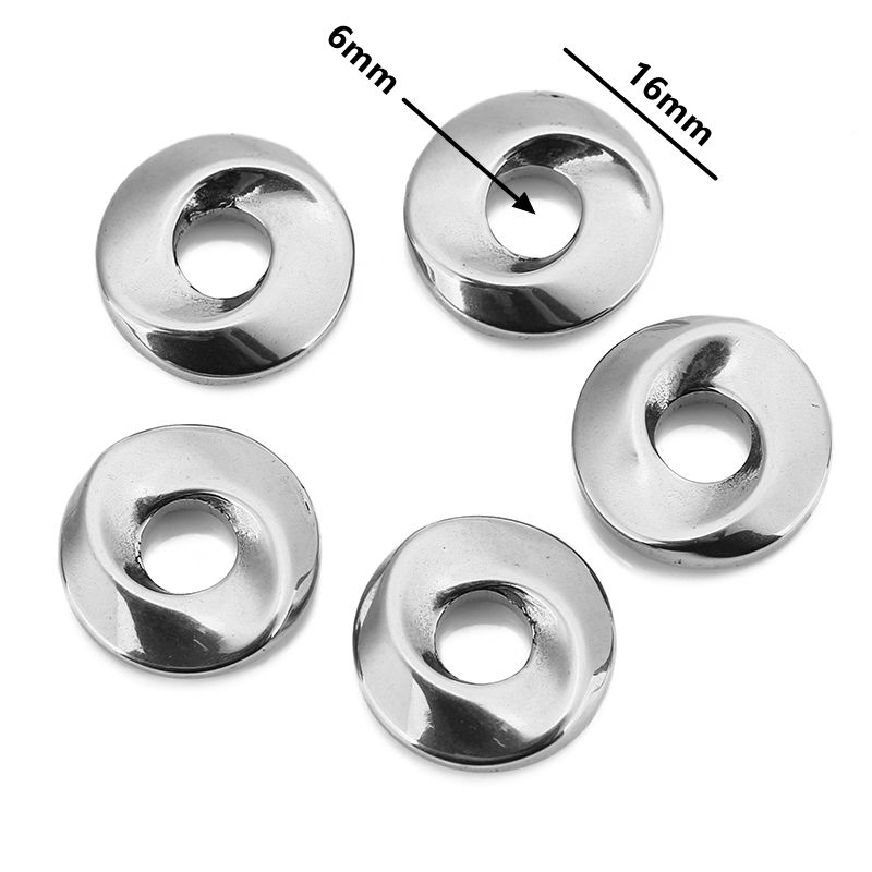 5pcs Stainless Steel Big Hole Love Heart Charms Pendants for Women Earrings Necklace Bracelets Jewelry Making Supplies Findings
