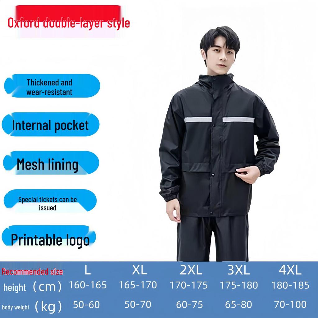Unisex Stormproof Raincoat & Rain Pants Set for Cycling and Labor Protection