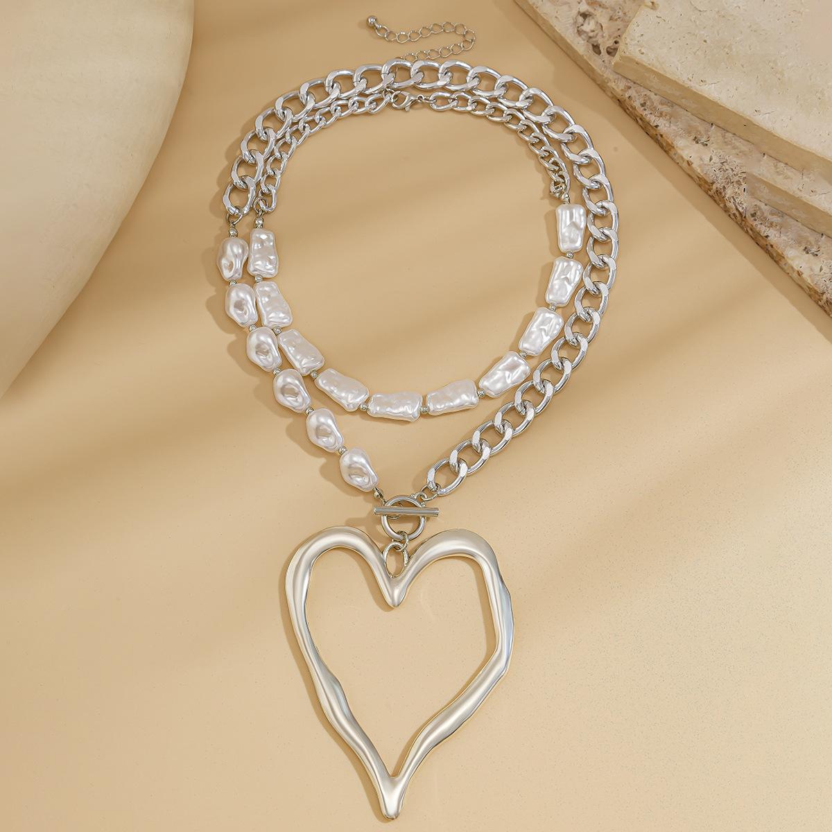 

Ювелирный темперамент барочное ожерелье из искусственного жемчуга преувеличенная любовь к лаве двойное ожерелье