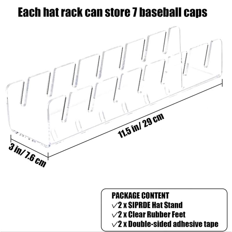 

7 Отверстий Акриловая Подставка для Демонстрации Шляп Бейсболок Прочная Прозрачная Акриловая Подставка для Шляп для Дома Гардеробной Организации Хранения Декор Магазинов белый