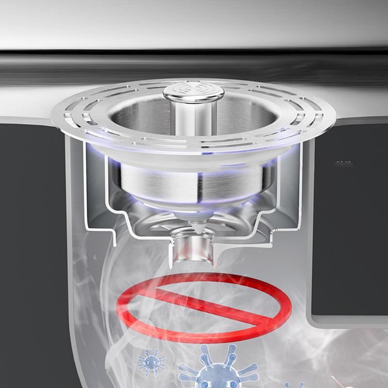 Leak-proof and Anti-Clog Basket Stainless Steel Sink Plug Replacement Sink Strainer Kitchen Sink Accessories