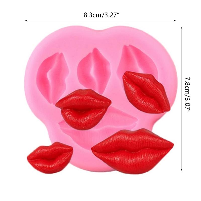 Red Lip Biscuits Silicone Mold Chocolate Candy Mold for Diy Dessert Ice Block Mold Handmade Cupcake Decor Baking Tool