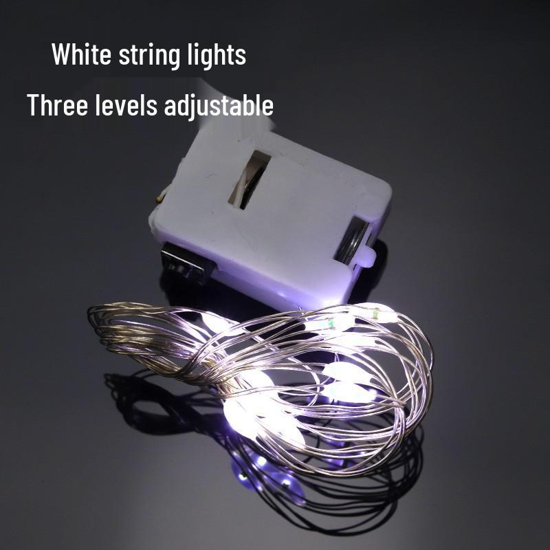 Rose Flower LED String Lights - Mini Decorative Copper Wire Lights for Christmas & Festive Glow.