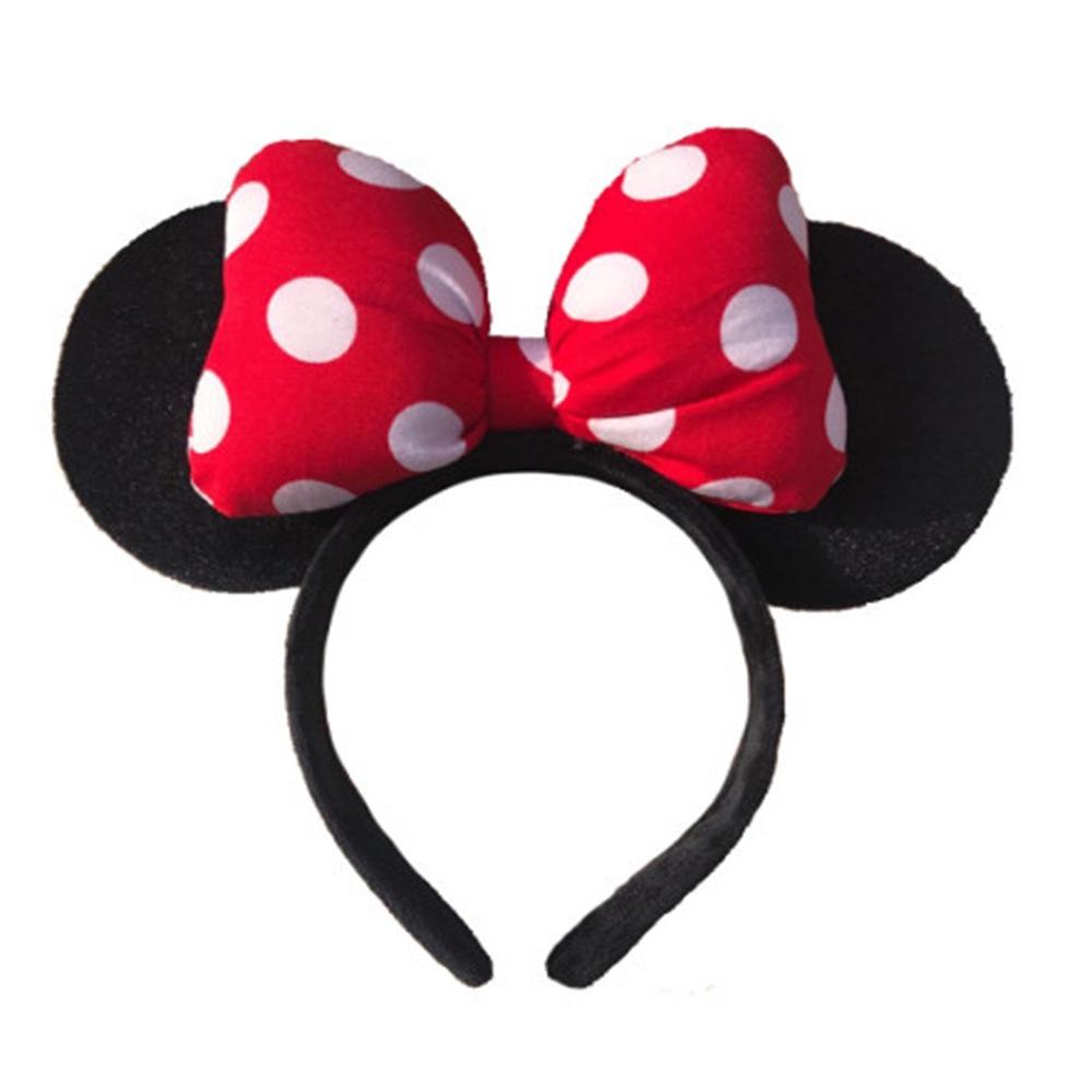 Handmade Cartoon Minnie Mickey Ear Headband Sparkly Animal Rabbit Hairpiece For Adults And Kids